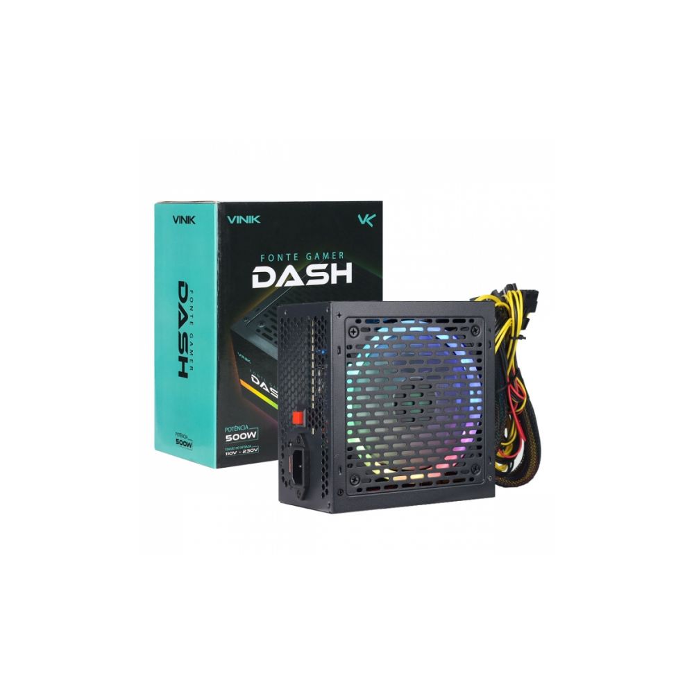 Fonte Gamer Dash 500W Preto - Vinik