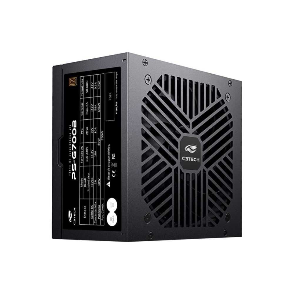 Fonte ATX 700W PS-G700B 80+ Bronze Gaming - C3Tech