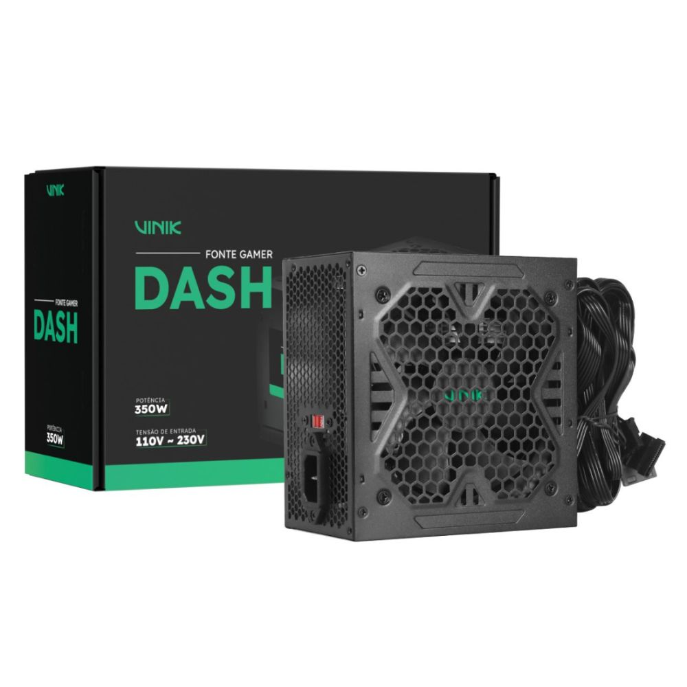 Fonte Gamer Dash 350W Preto - Vinik