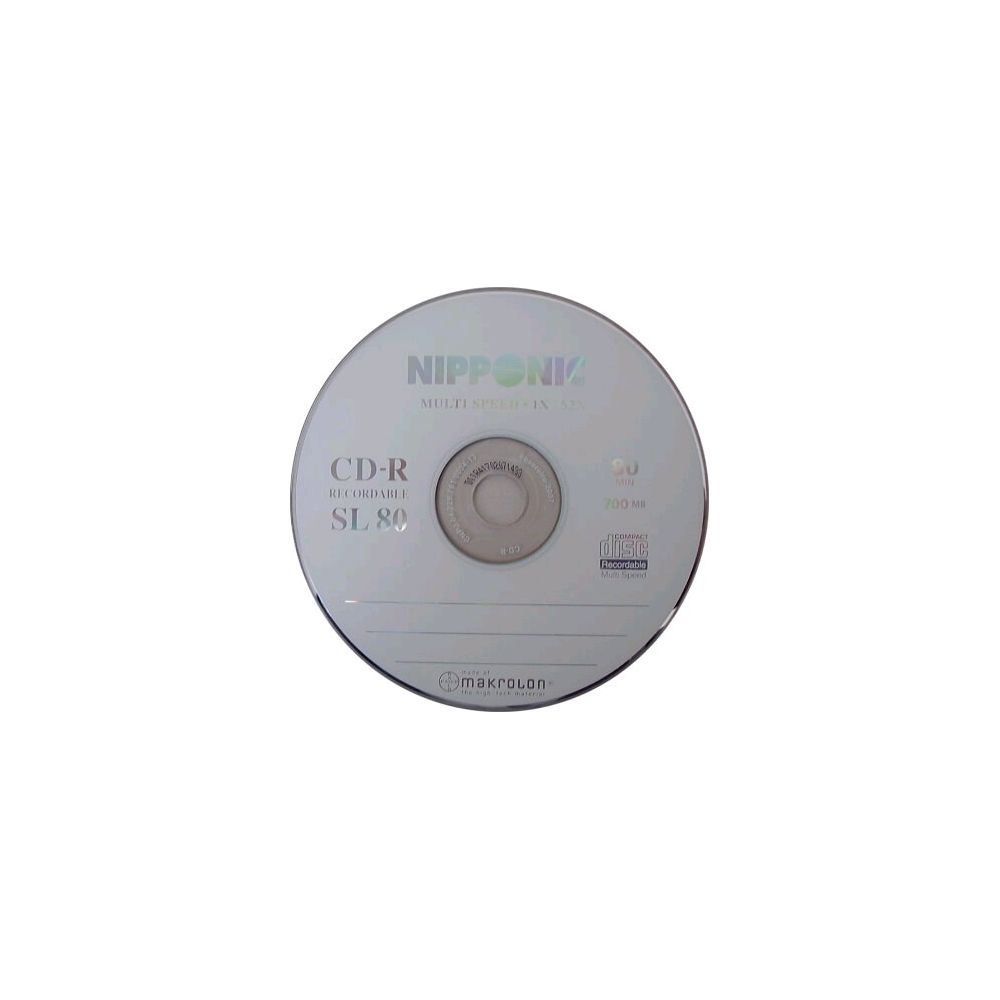 Mídia CD-R Gravável OEM 80M 700MB 52X - Nipponic