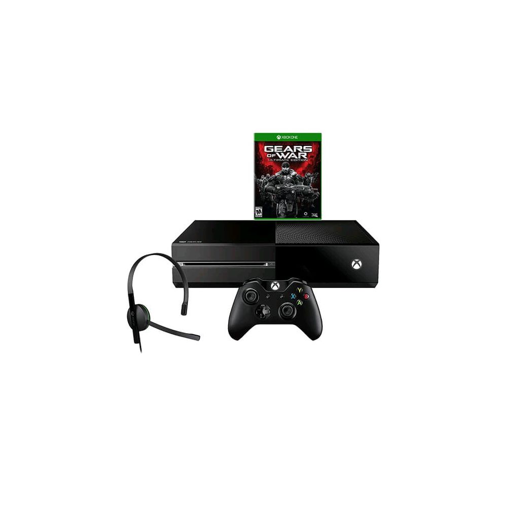 Console Xbox One 500GB + Game Gears of War: Ultimate Edition + Headset com Fio +