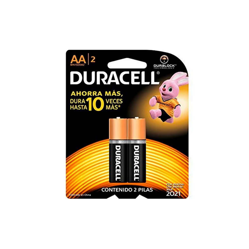 Pilha Alcalina Pequena AA 2 Unidades - Duracell