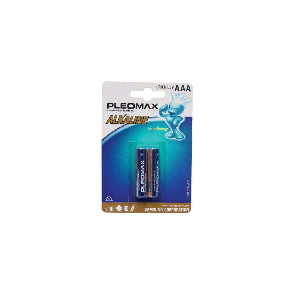 Pilha Alcalina AAA LR03 c/ 2 unidades - Pleomax