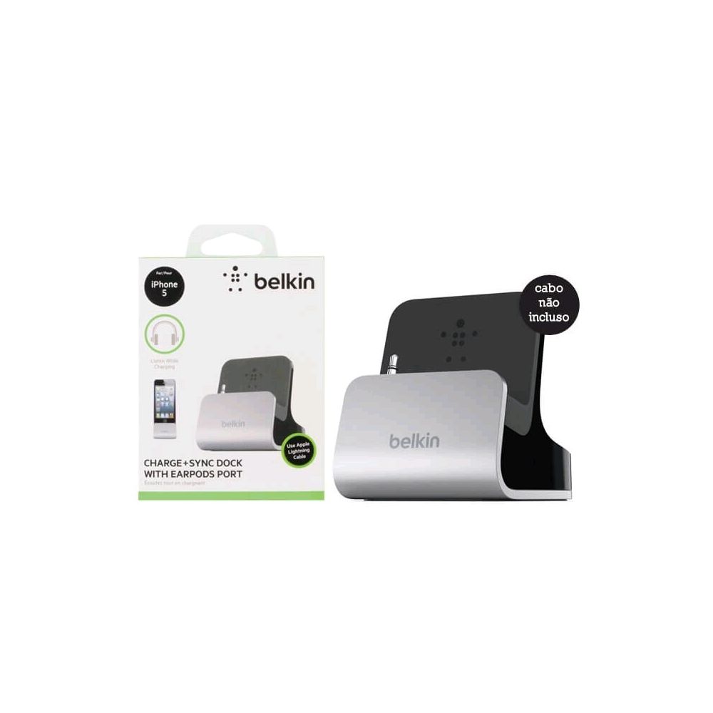 Carregador Belkin F8J057TT Para Iphone 5 + Dock Sync C/porta - Belkin