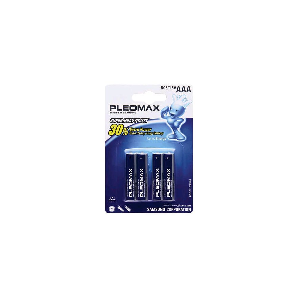 Pilha AAA com 4 R03-4PL - Pleomax
