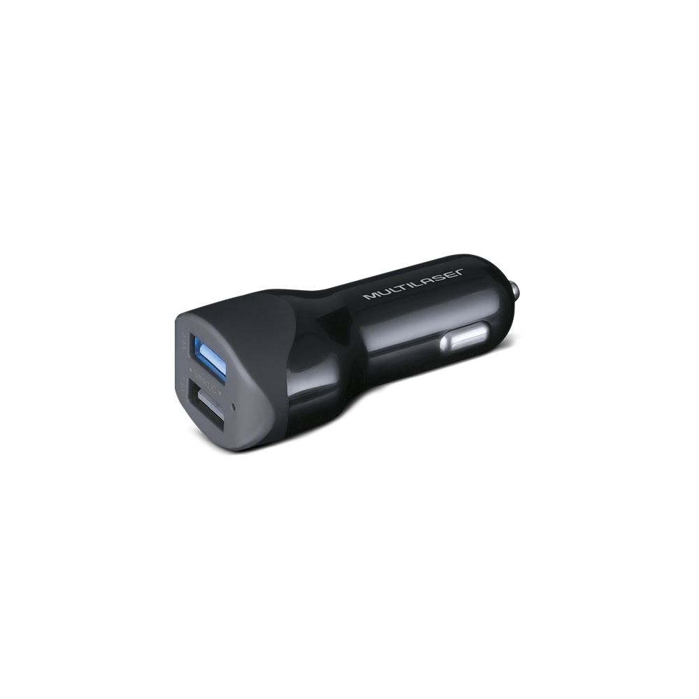 Carregador Automotivo CB114 2 Portas Preto USB - Multilaser 