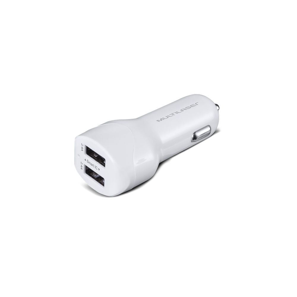 Carregador Automotivo CB115, 2 Portas, Branco, USB - Multilaser