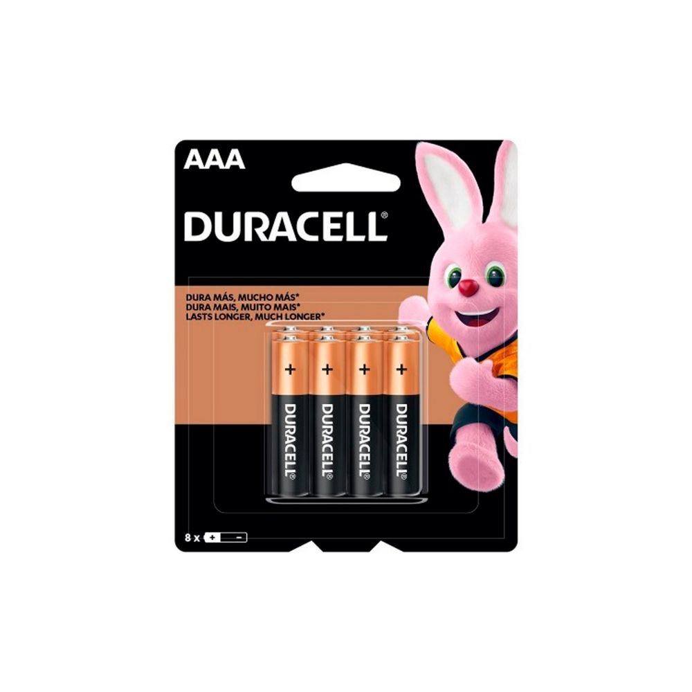 Pilha Alcalina AAA 8 Unidades - Duracell