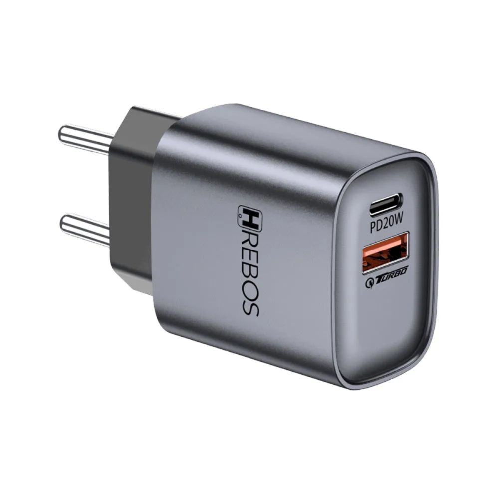 Carregador Neo Charge USB-C USB-A 20W - Hrebos