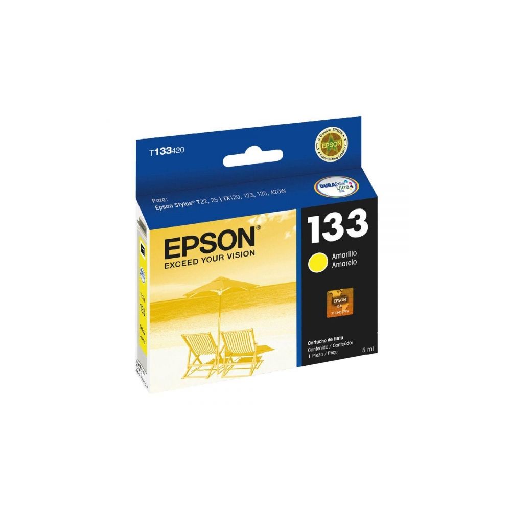 Cartucho de Tinta T133420 5 ml Original Amarelo - Epson