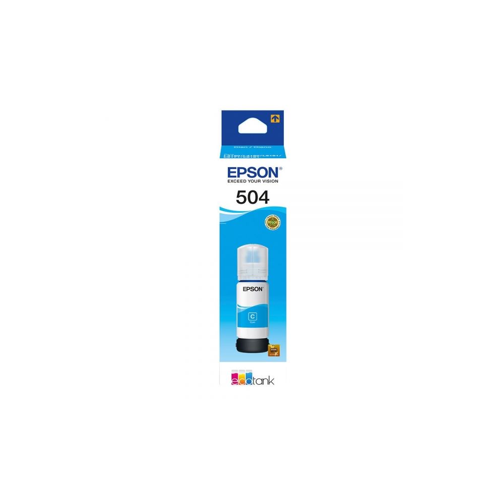 Garrafa de Tinta T504 Ciano 70ml Original T504220 - Epson