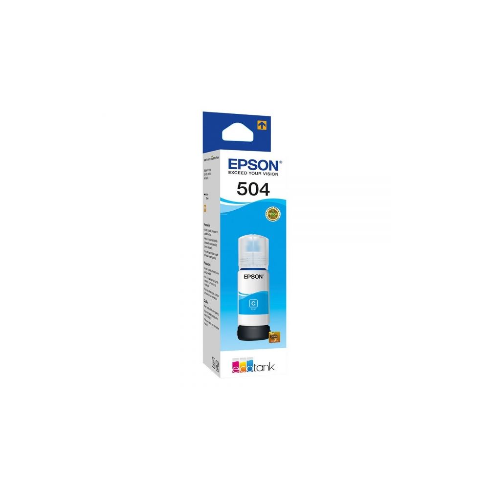 Garrafa de Tinta T504 Ciano 70ml Original T504220 - Epson