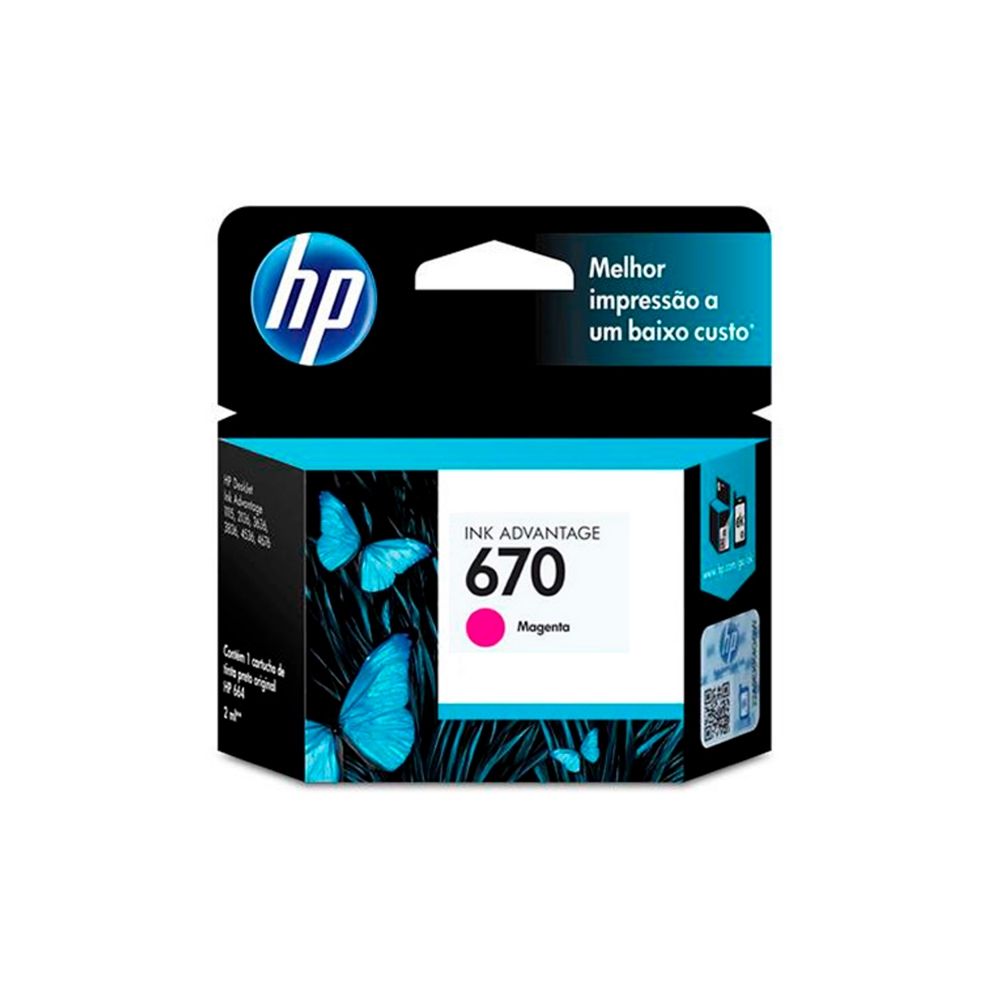 Cartucho de Tinta CZ115AB 670 Magenta 4ml  - HP