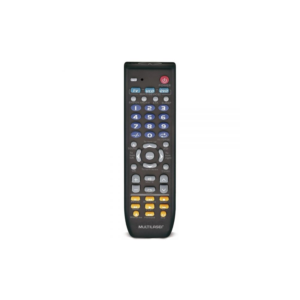 Controle Remoto Universal 3 em 1 AC088 Preto - Multilaser