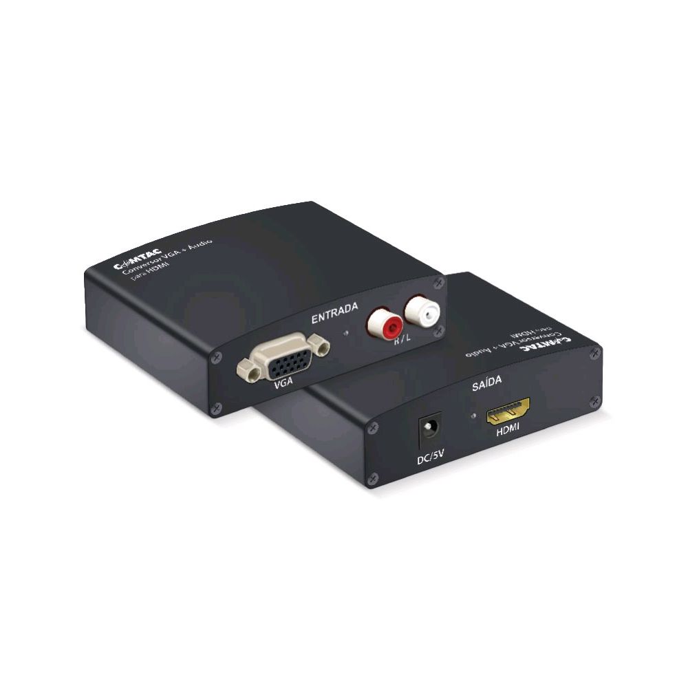 Conversor VGA + Áudio para HDMI Modelo: VGA/AUDIO-HDMI - 9218 - Comtac