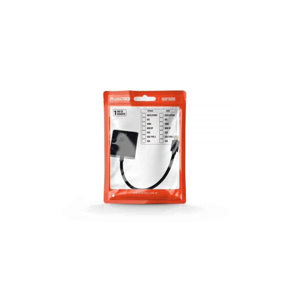 Cabo Adaptador VGA Fêmea/Mini Display - Plus Cable