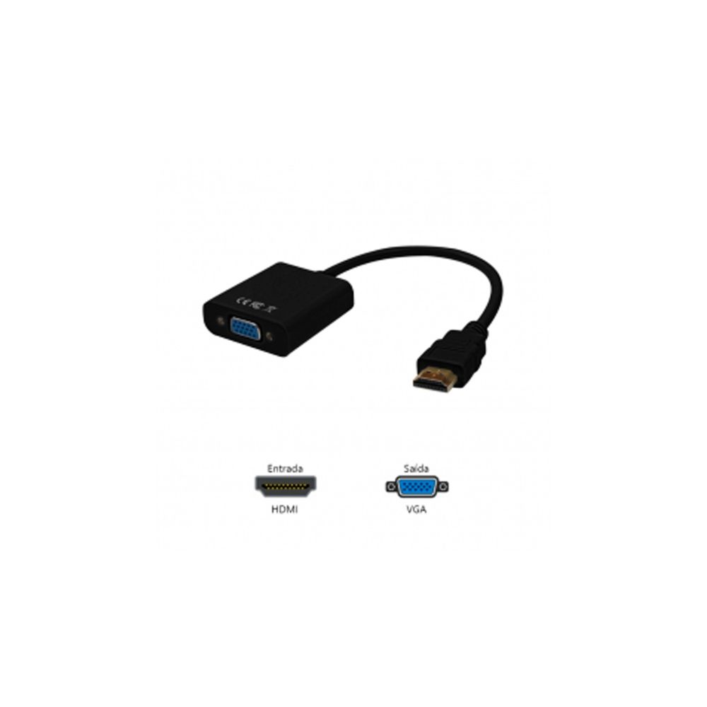 Cabo Adaptador Hdmi M X VGA HDMIVGA20BK- Plus Cable