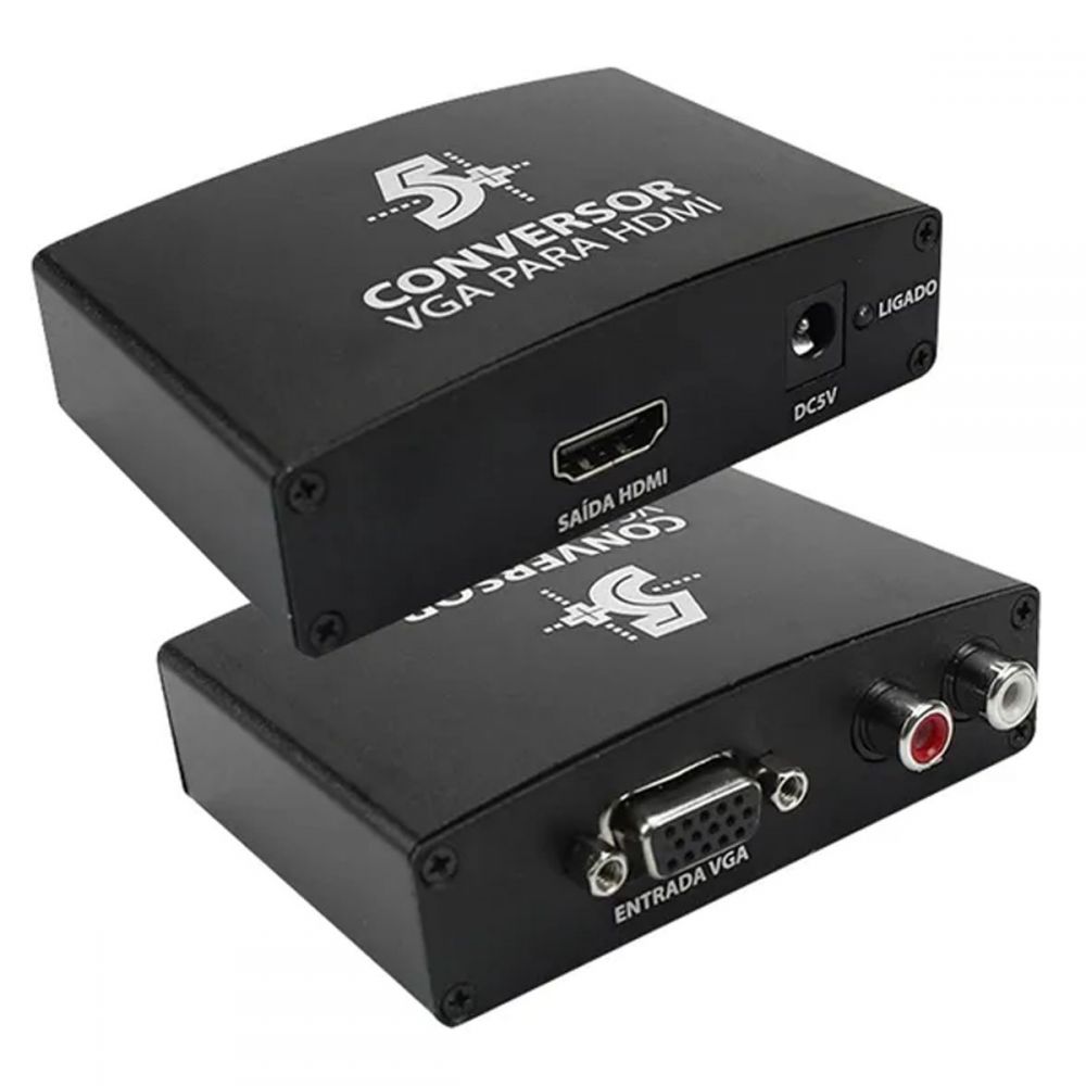 Conversor de Vídeo VGA para HDMI – 5+