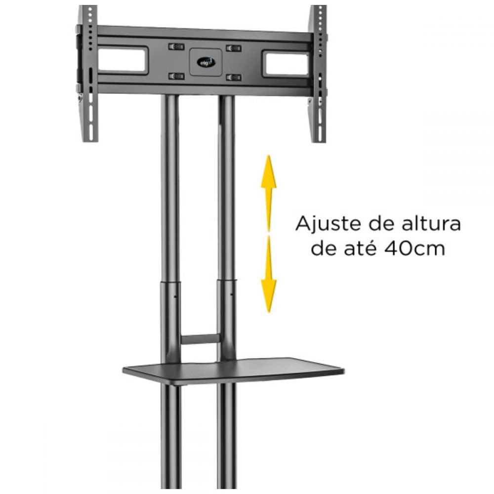Pedestal de chão para TV 32” a 75” com rodízios - ELG