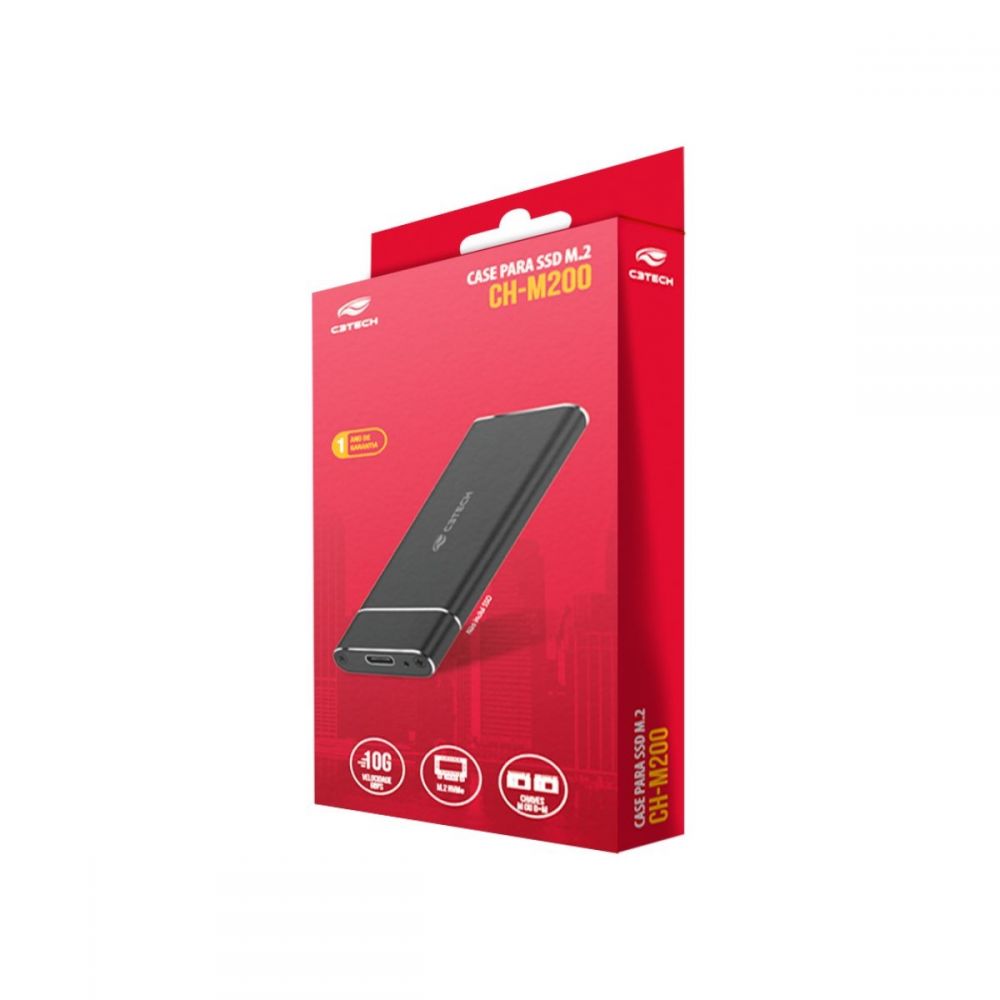 Case para SSD Externo M.2 NMVe CH-M200 - C3Tech