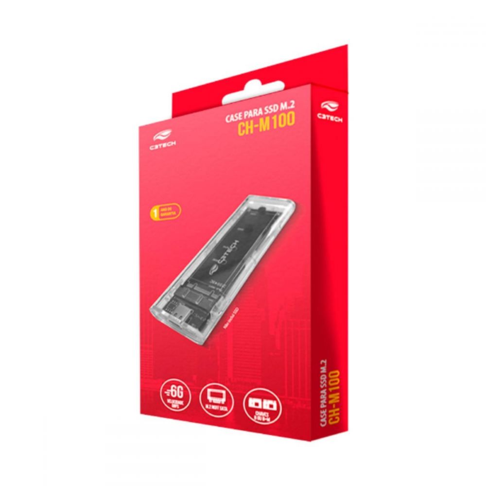 Case para SSD Externo M.2 SATA CH-M100 - C3Tech