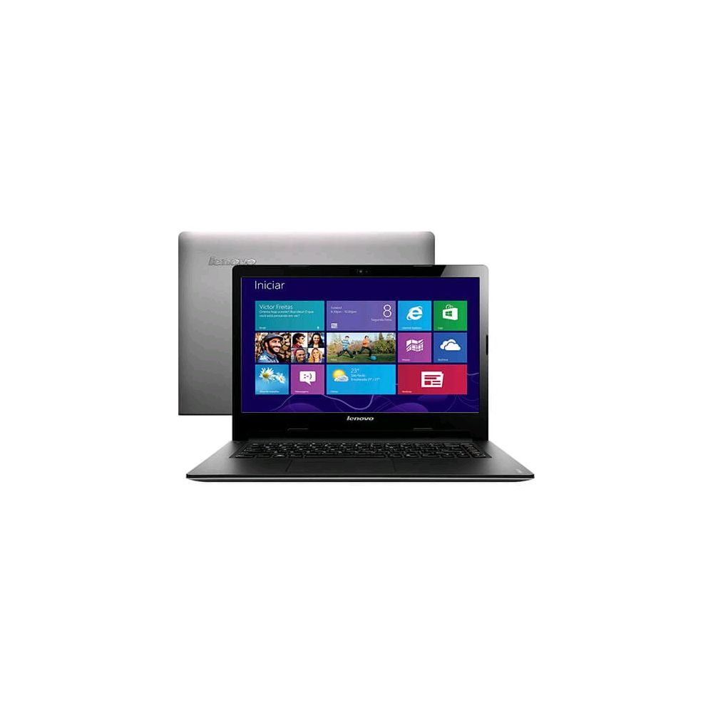 Notebook Lenovo IdeaPad S400, Intel Core i3, 4 GB, HD 500 GB, Windows 8, Prata -