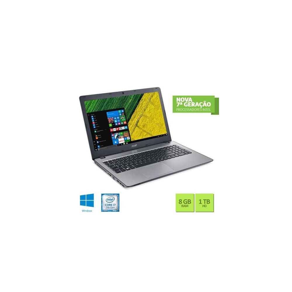 Notebook Acer i5-7200U 8G 1TB HDMI Wireless Bluetooth