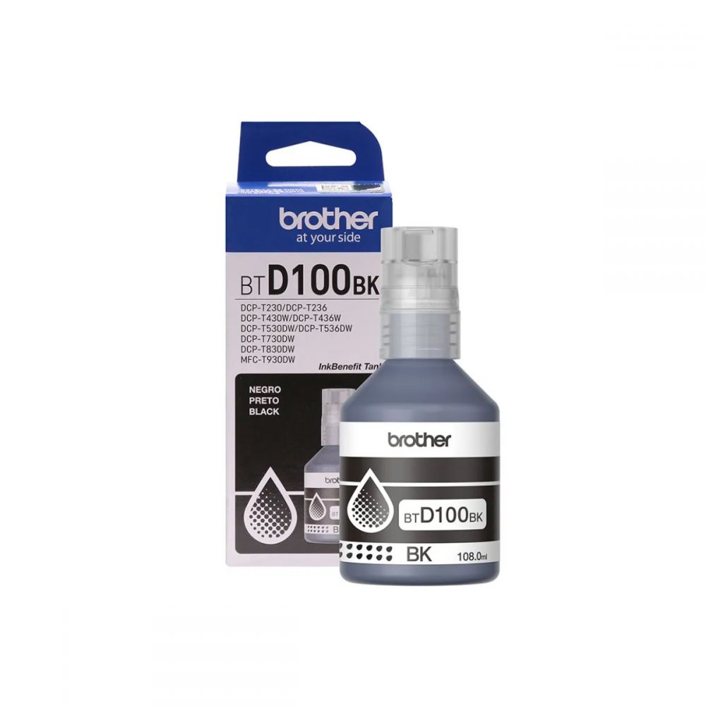 Refil De Tinta Btd100bk 108ml Preto - Brother