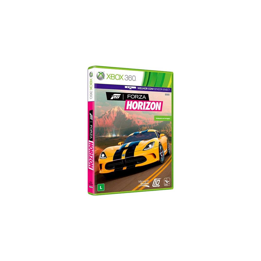 FG Grupo :: VIDEO GAME MICROSOFT XBOX 360 4GB KINECT SENSOR + JOGO FORZA  HORIZON + KINECT SPORTS + KINECT ADVENTURES + CONTROLE SEM FIO