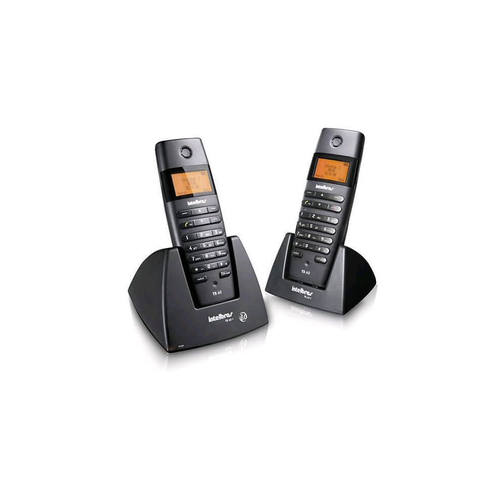 Telefone sem Fio c/ Ramal Dect 6.0 TS60C Preto - Intelbrás