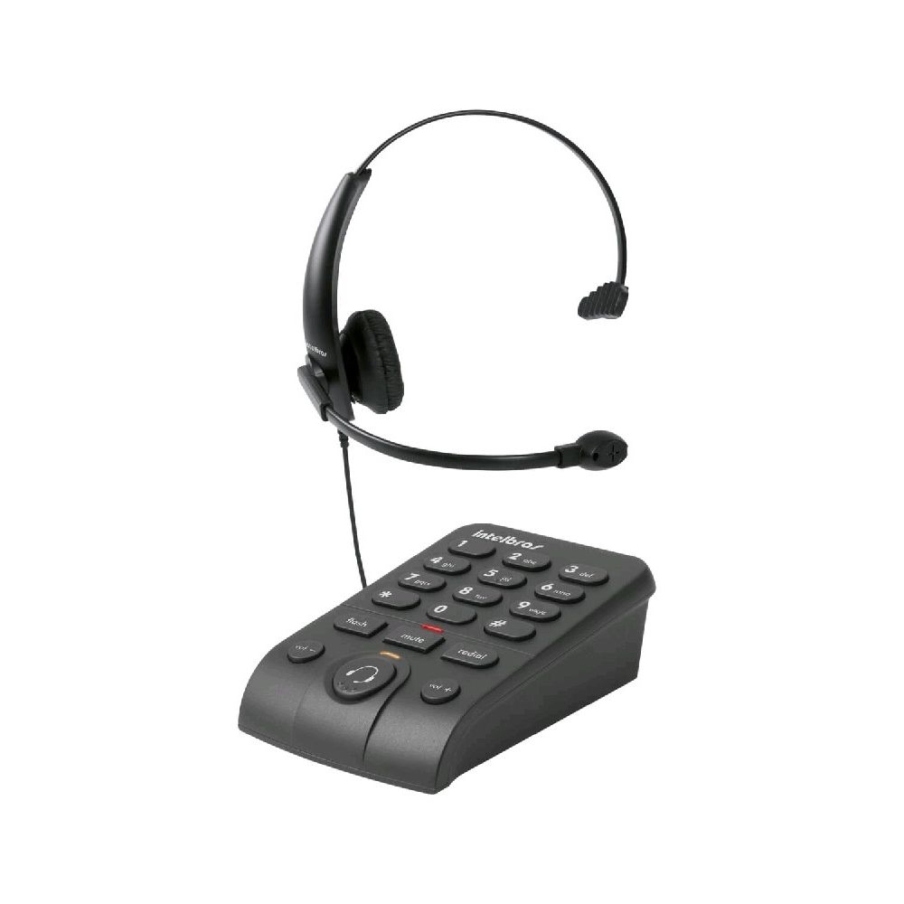 Telefone Headset com Base Discadora HSB50 Preto - Intelbras