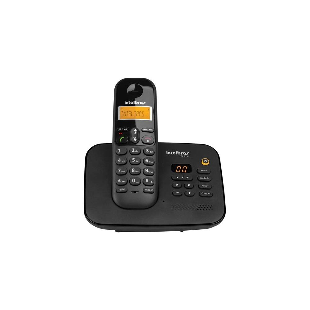 Telefone Sem Fio ID de Chamadas Preto TS3130 - Intelbras