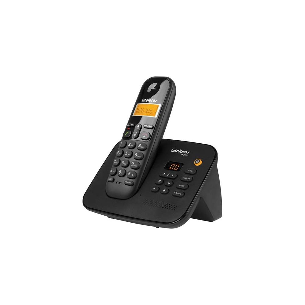 Telefone Sem Fio ID de Chamadas Preto TS3130 - Intelbras