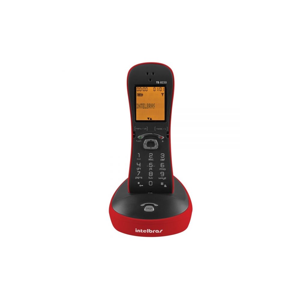 Telefone sem Fio com ID Vermelho TS8220  Intelbras 