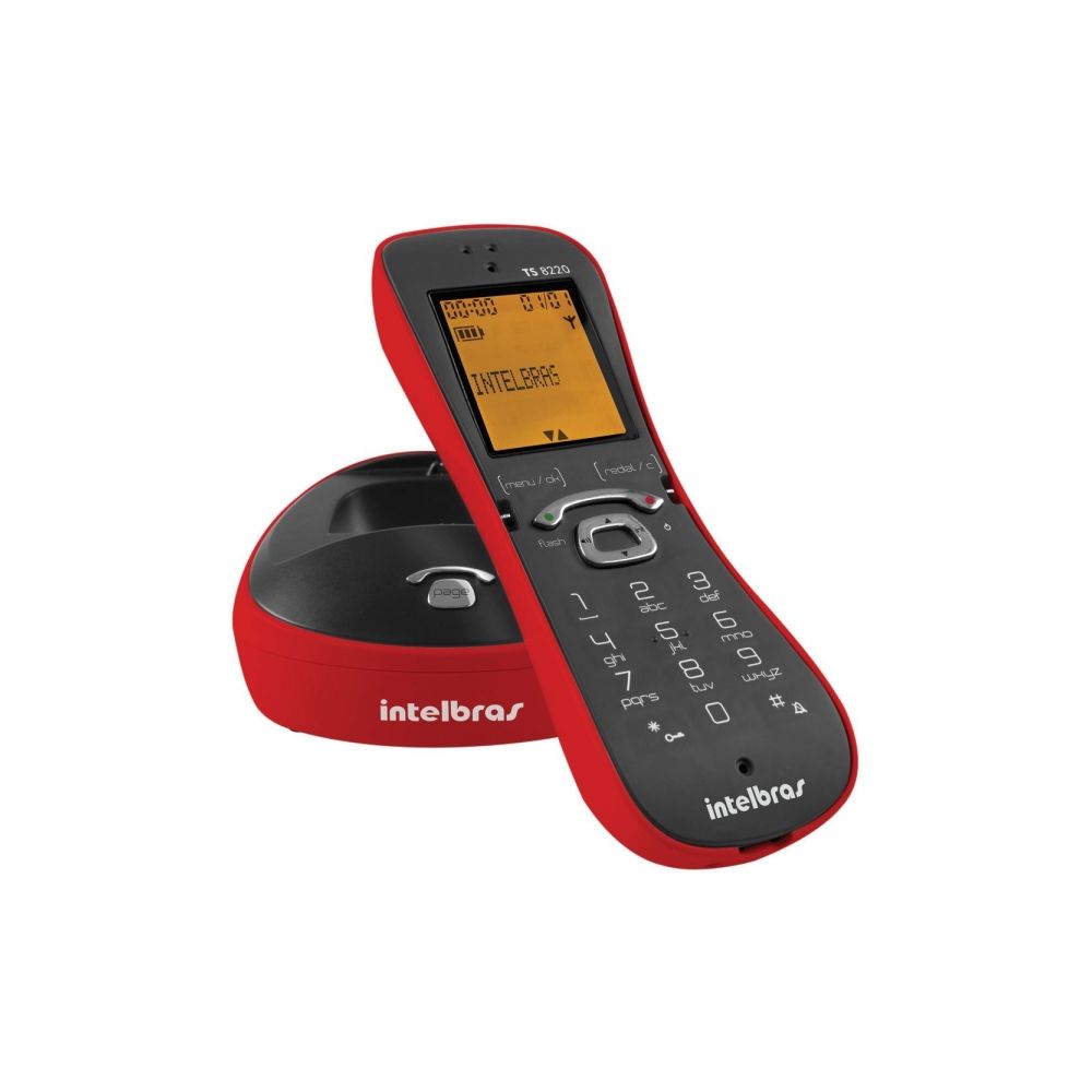 Telefone sem Fio com ID Vermelho TS8220  Intelbras 