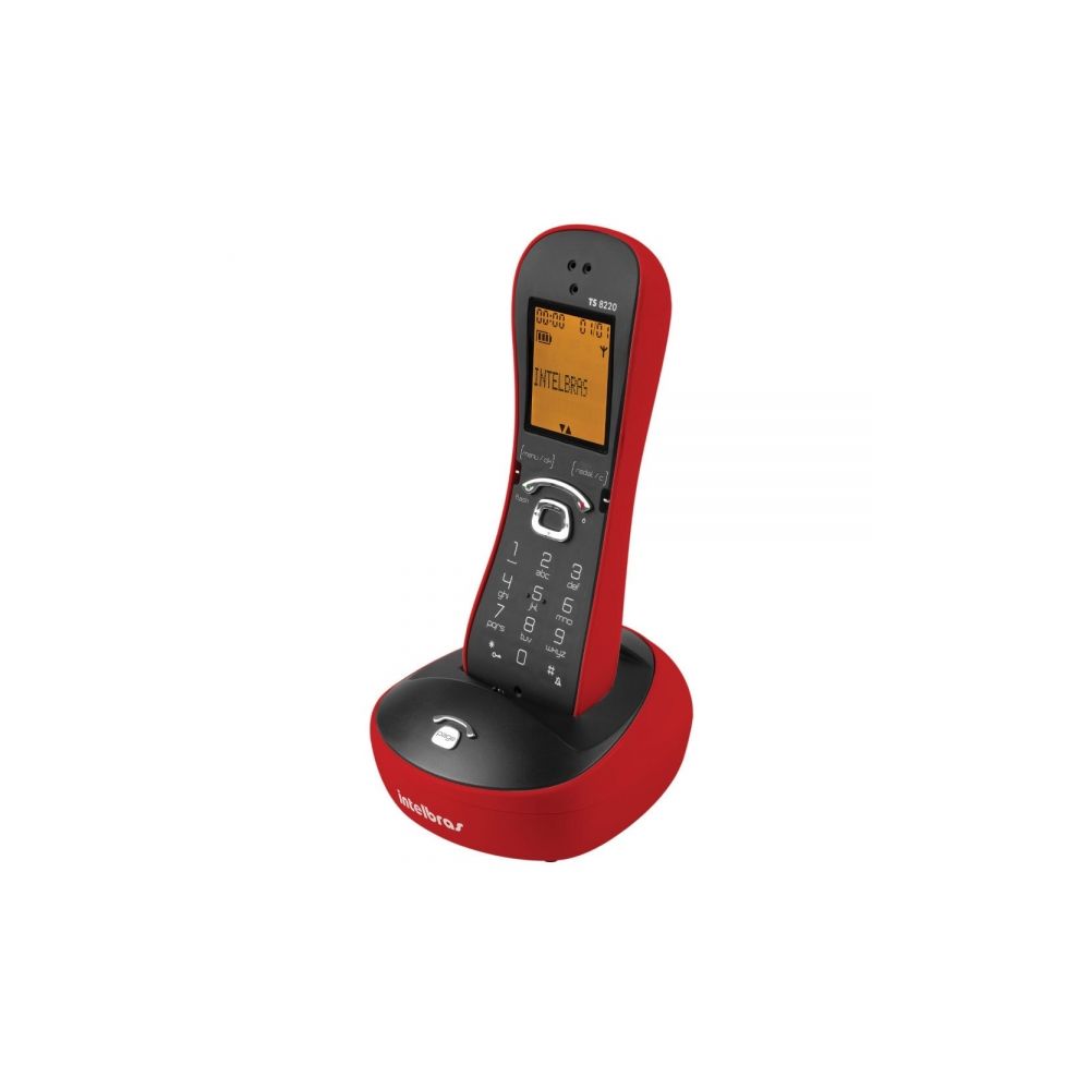 Telefone sem Fio com ID Vermelho TS8220  Intelbras 