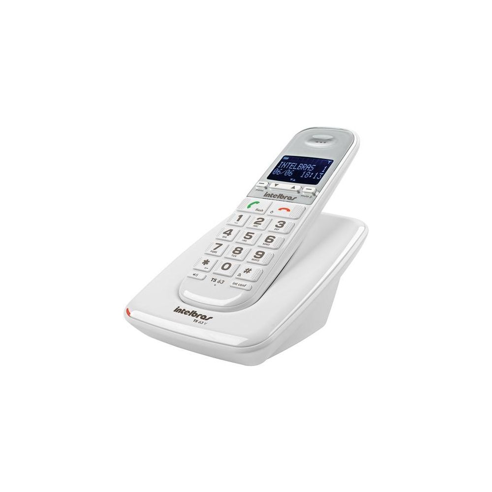 Telefone Sem Fio TS63V Digital Branco - Intelbras