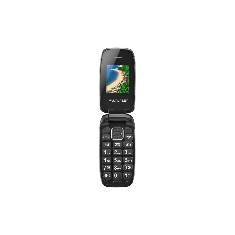 Celular Flip Up P9022 Preto Dual Chip Bluetooth - Multilaser