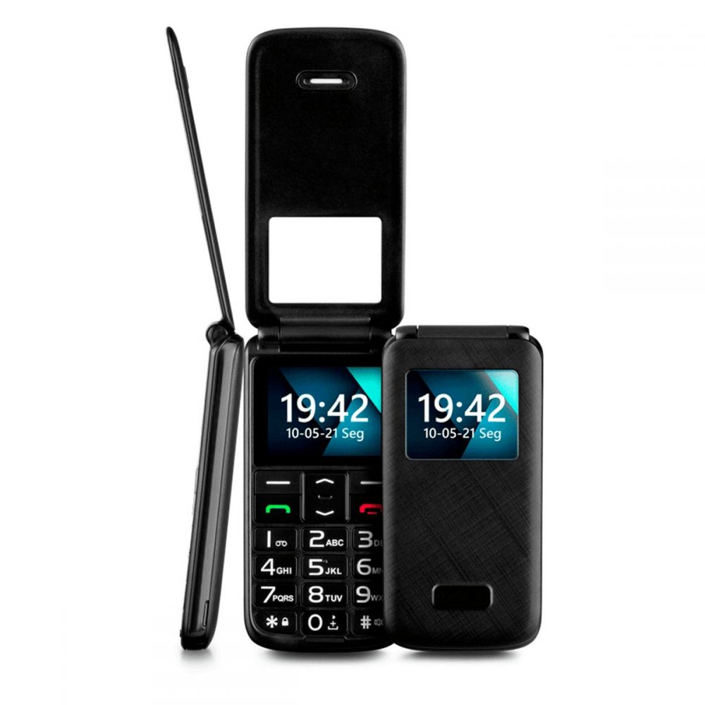 Celular Flip Vita Lite P9142 Preto - Multi