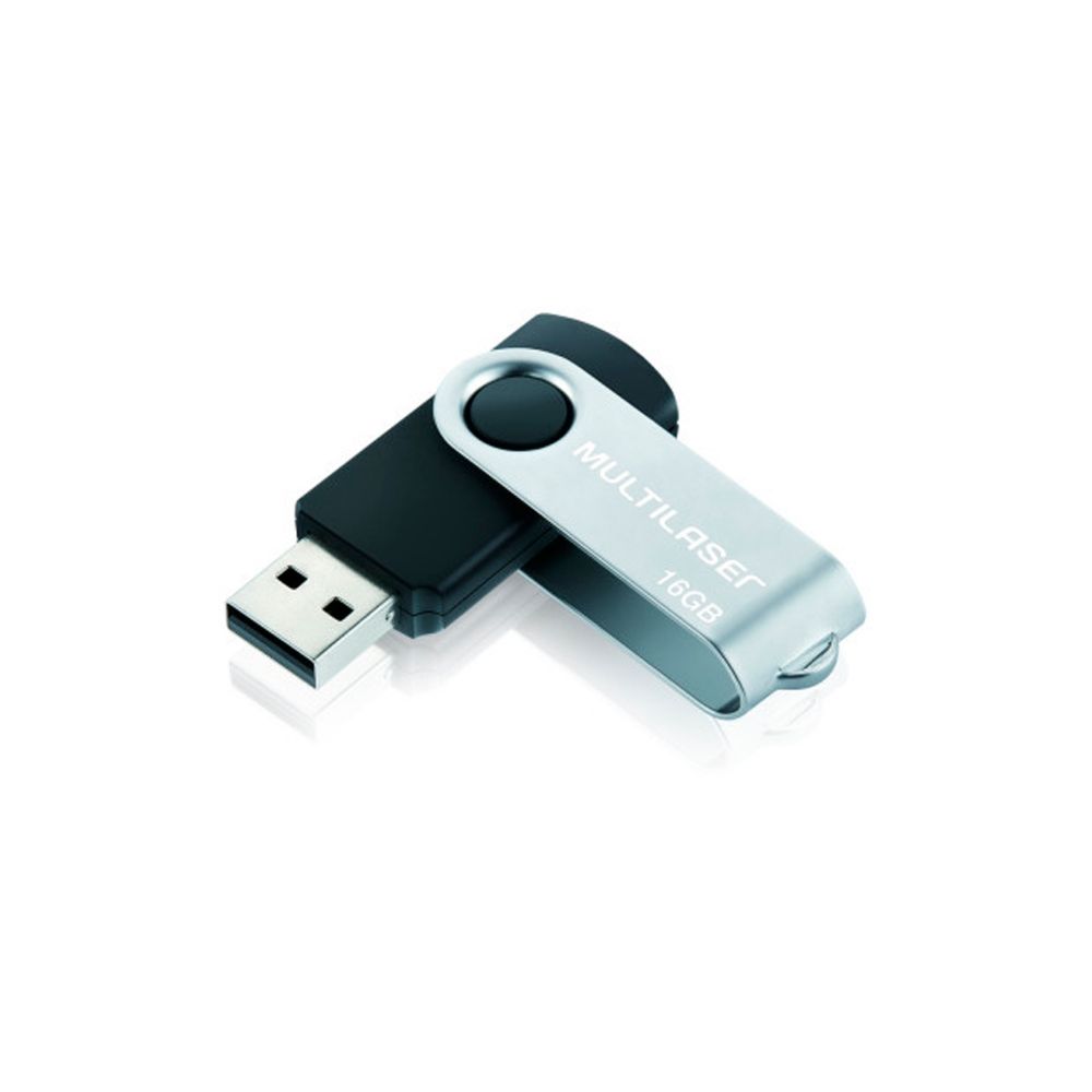 Pen Drive Twist 16GB PD588 Preto USB 2.0 - Multilaser 