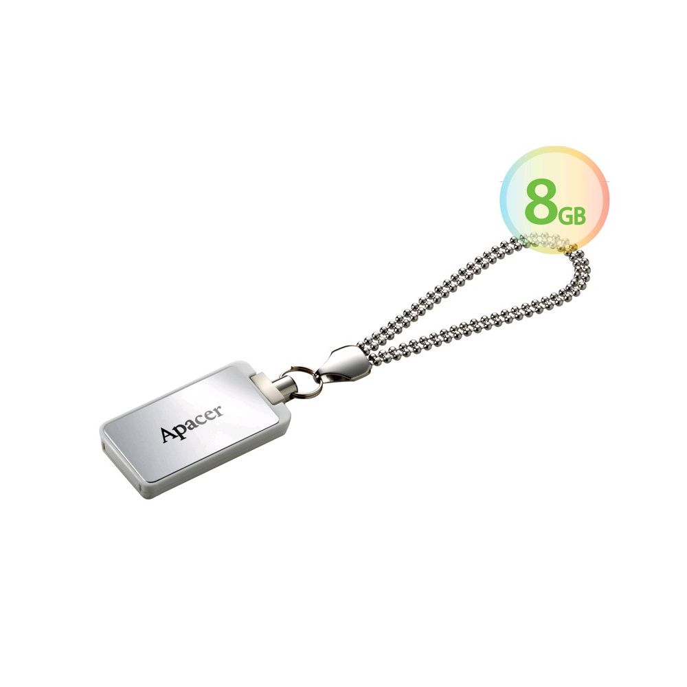 Pen Drive 8Gb Apacer AH129 Mulher Urbana Prata - Comtac