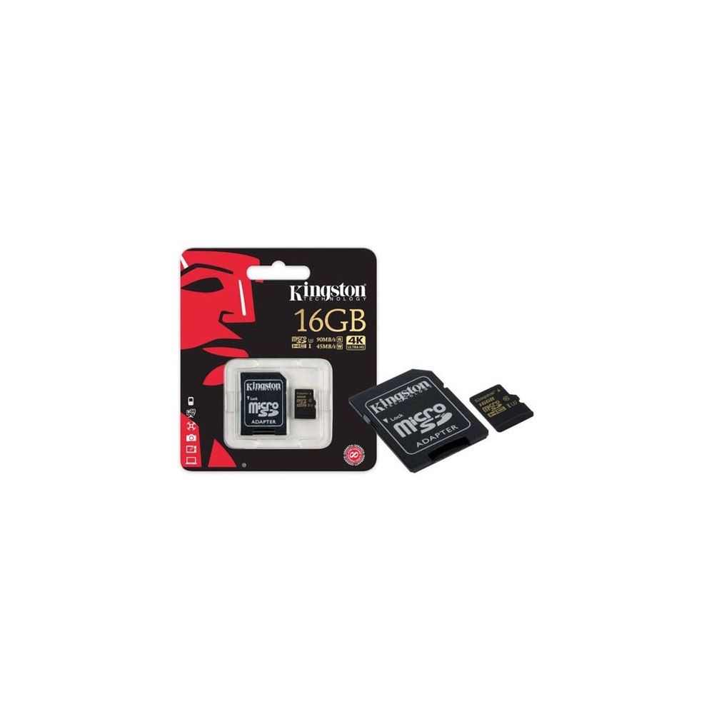 Cartão de Memória Micro SD 16GB 4K Gold - Kingston 
