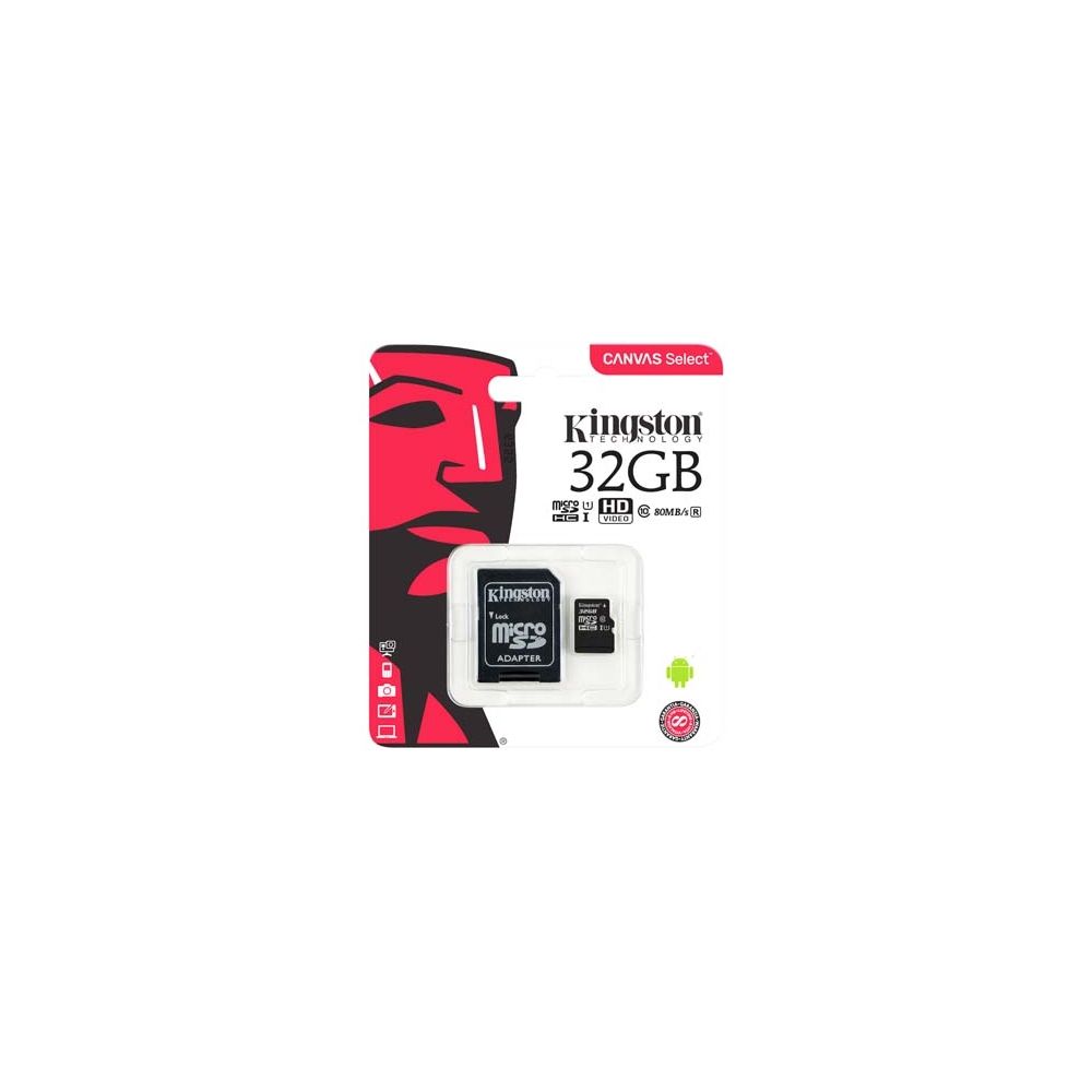 Cartão de Memória 32GB Micro SD Classe 10 - Kingston 