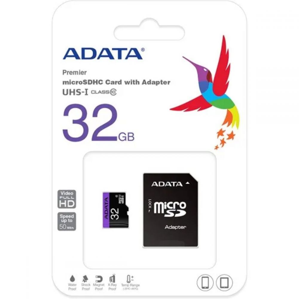 Cartão microSD 32GB AUSDH32GUICL10-RA1 - Adata 