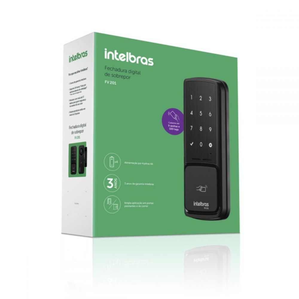Fechadura Digital Senha e iButton FV201 Sobrepor - Intelbras