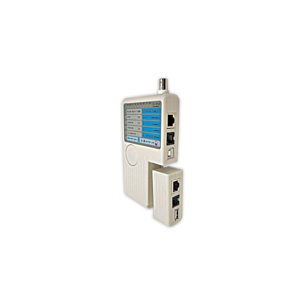 Testador de Cabos RJ45/RJ11/USB/BNC Multifuncional MT200