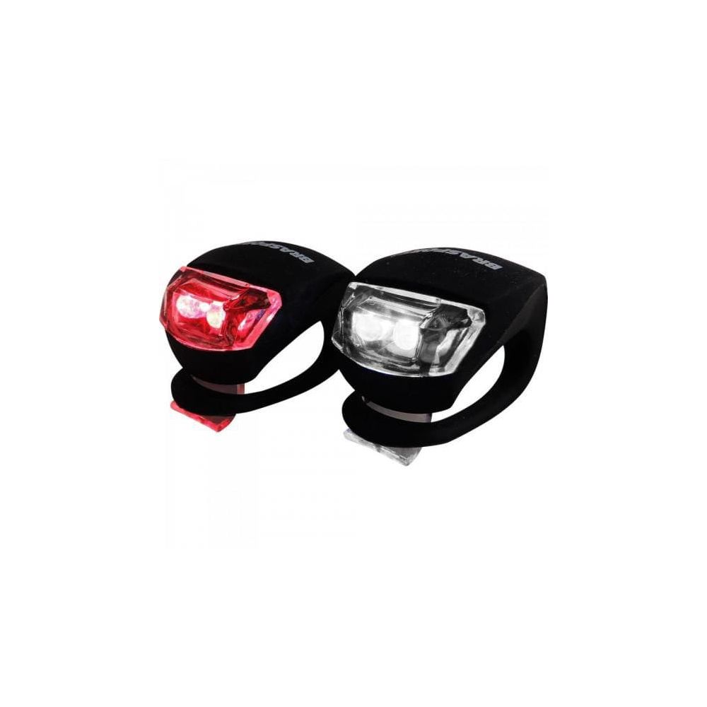 Kit Lanterna LED p/ Bike, Preto, 2 Peças - Brasfort 