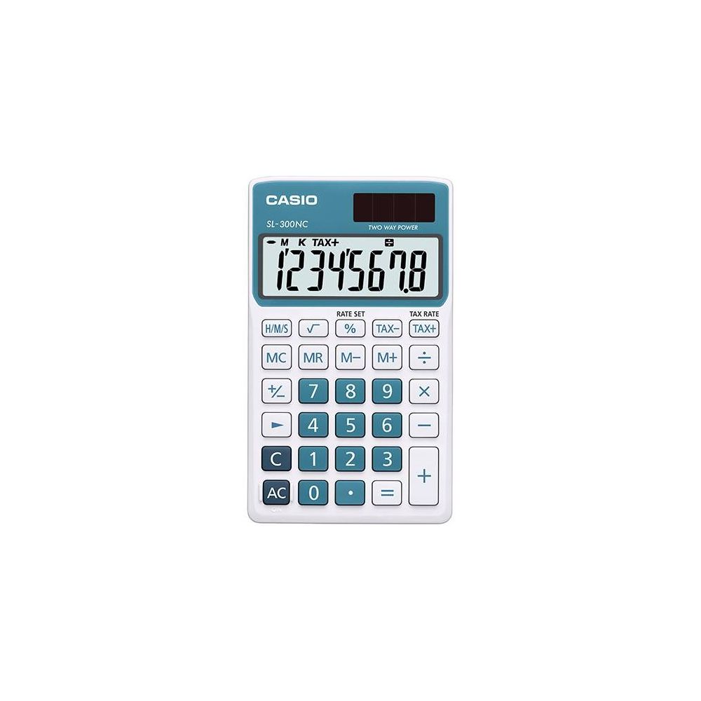 Calculadora Básica 8 Dígitos SL-300NC Azul Claro - Casio