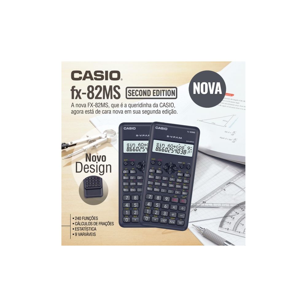 Calculadora Científica 240 Funções 10 Dígitos – Casio