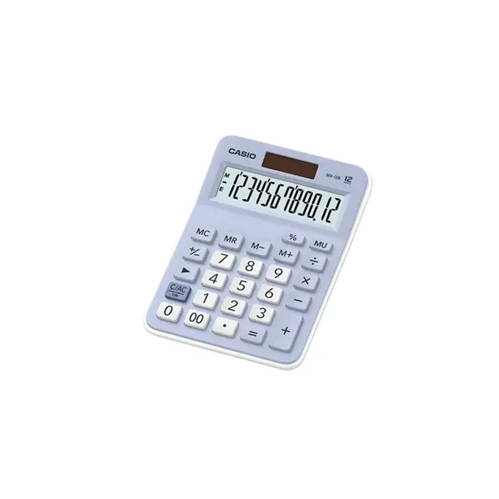 Calculadora de Mesa 12 Digitos MX12B – Azul Claro - CASIO